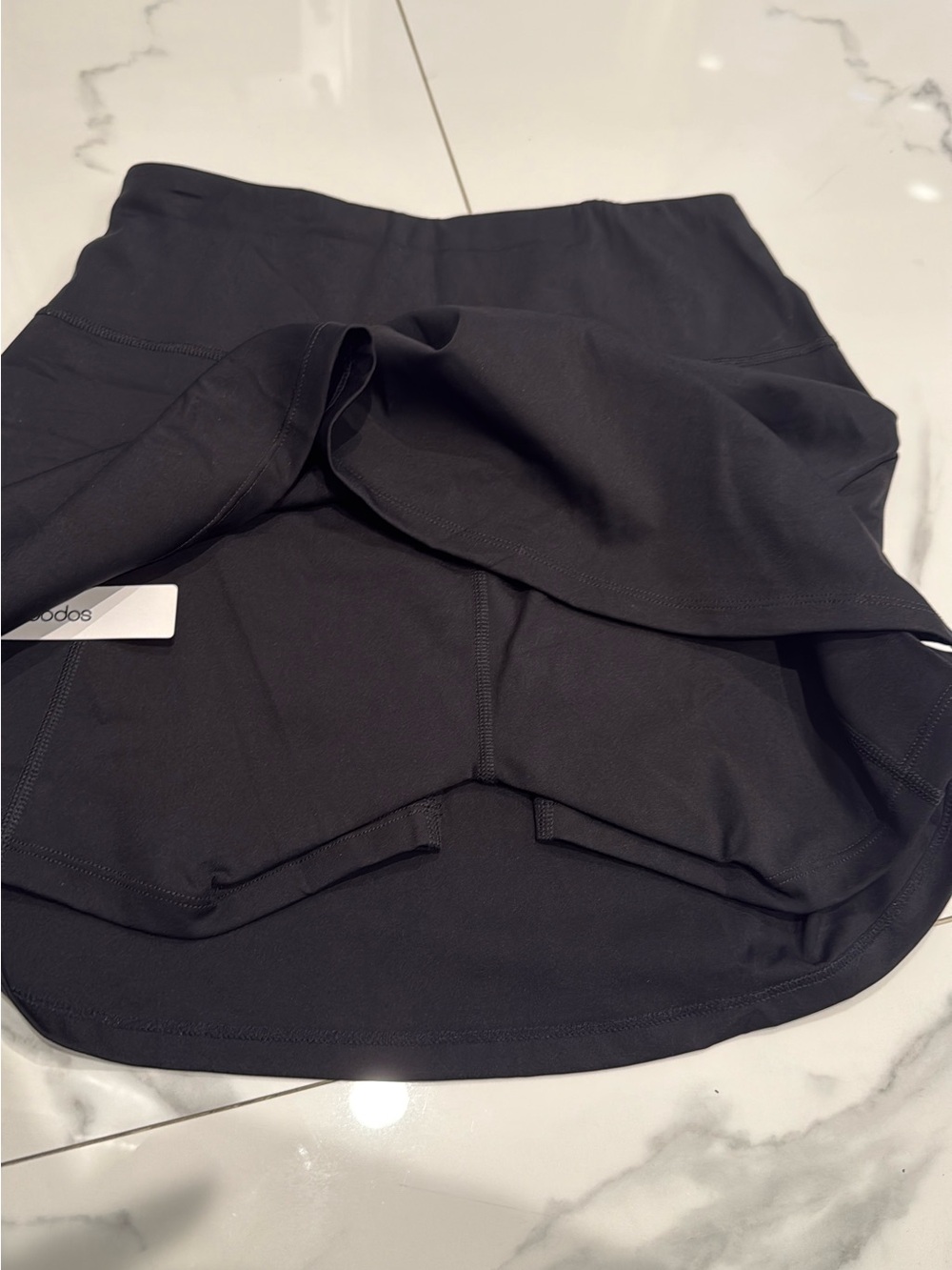Black Athletic Skort with Built-in Shorts